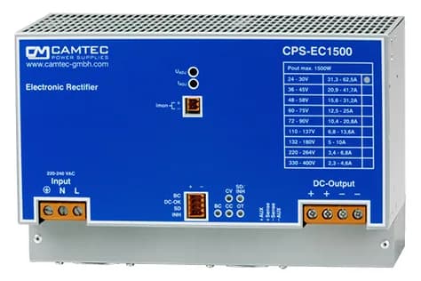 CPS-EC1500 1500W DIN-Rail Battery Charger & Industrial Precision Power Supply