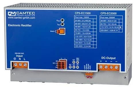 CPS-EC2000 2000W DIN-Rail Battery Charger & Industrial Precision Power Supply