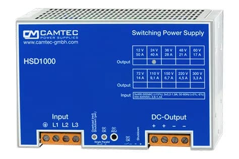HSD10001 1000W DC/DC 450-820Vdc DIN-Rail Power Supply