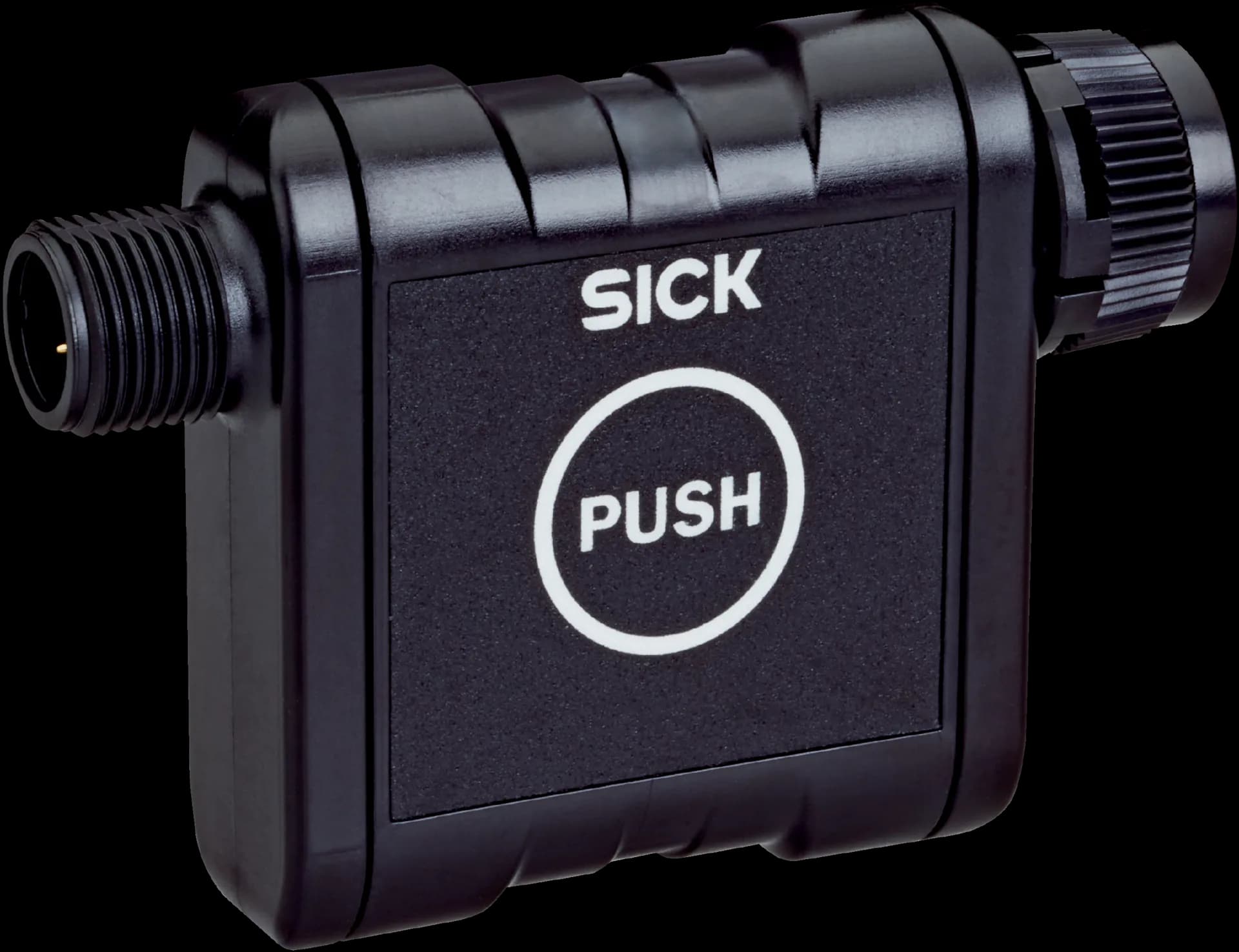 Pushbutton for laser alignment aid, M12, 5-pin