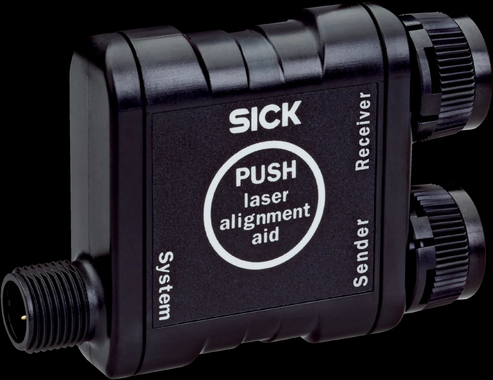 T-connector with pushbutton for laser alignment aid, M12, 5-pin