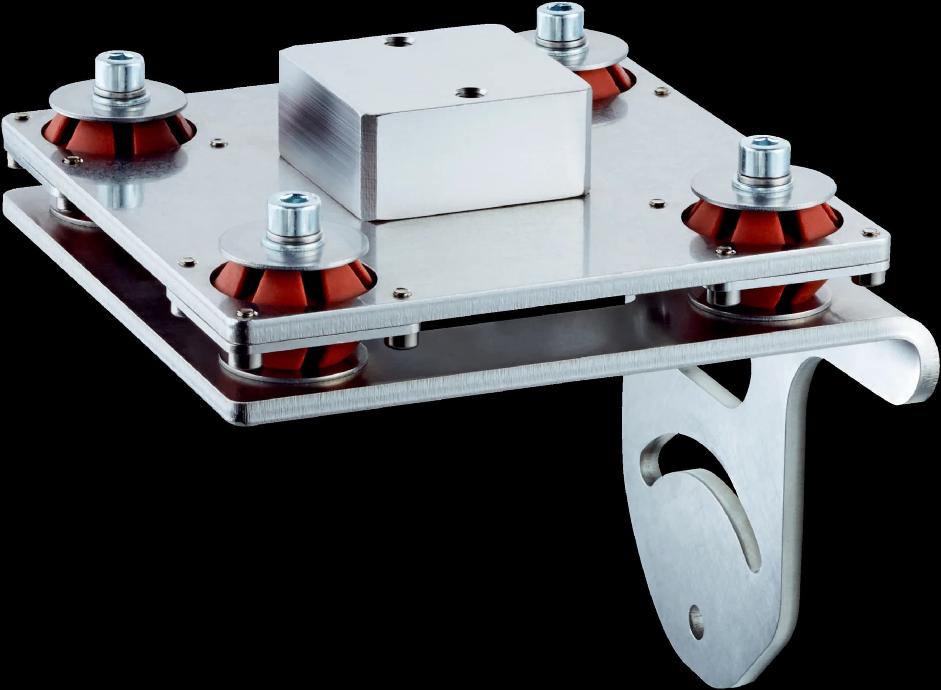 Mounting bracket with vibration/shock absorption for CLV69x