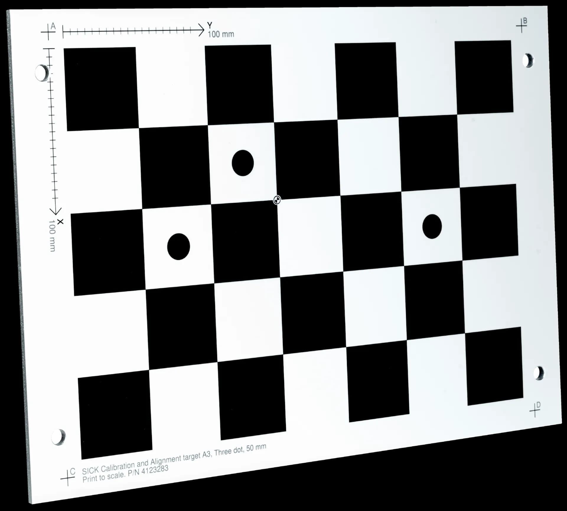 PALLOC alignment and calibration target A3