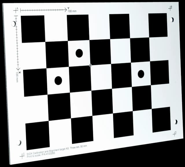 PALLOC alignment and calibration target A3