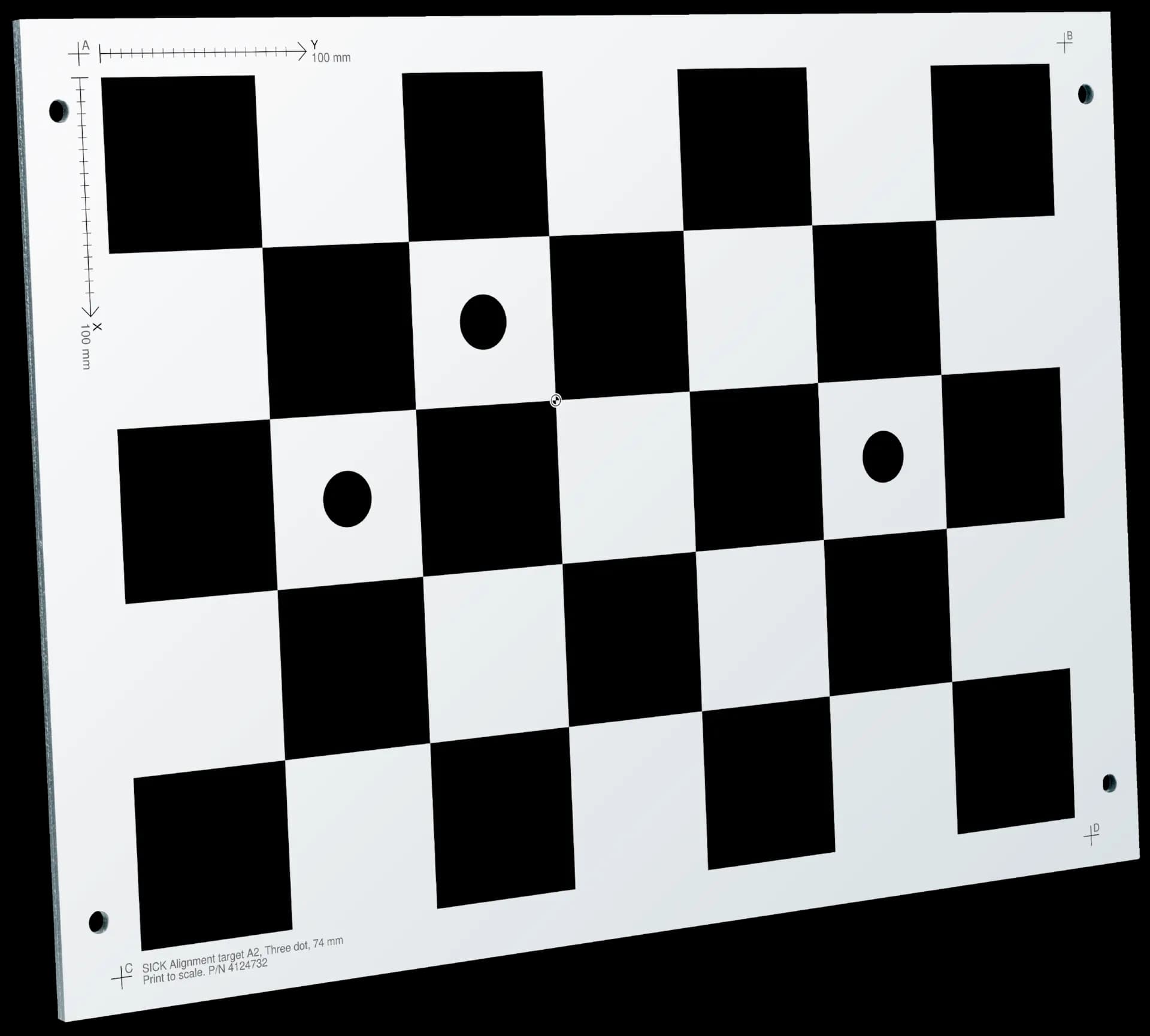 SICK alignment and calibration plate in A2 format