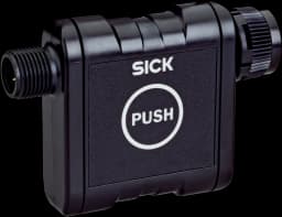 Pushbutton for laser alignment aid, M12, 5-pin