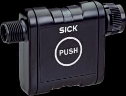 Pushbutton for laser alignment aid, M12, 8-pin