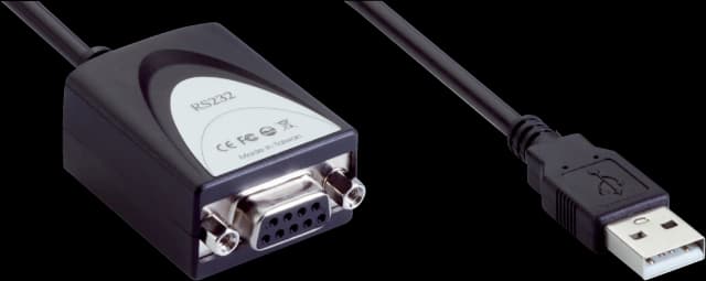 USB 2.0 - RS232 converter equipped with +5 V